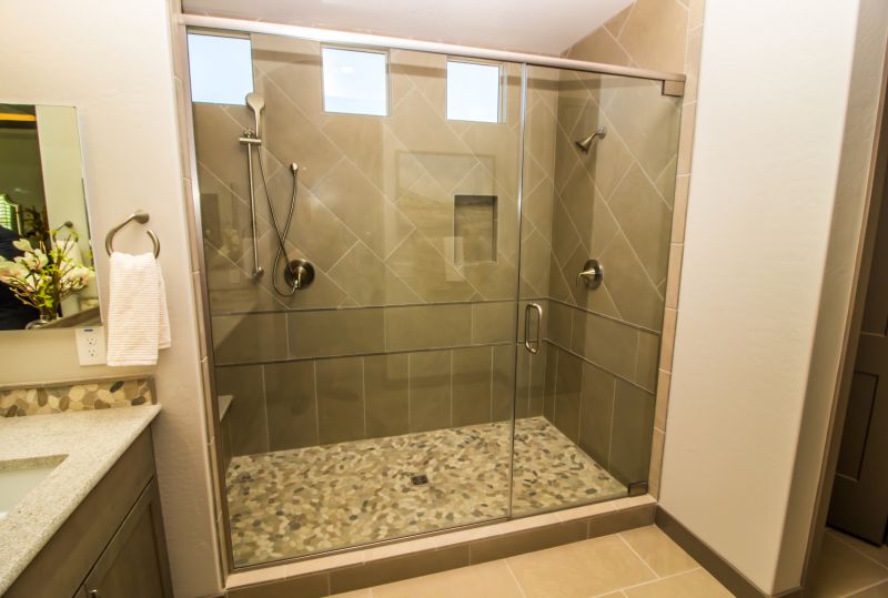 Walk-In Shower with Modern Tiles